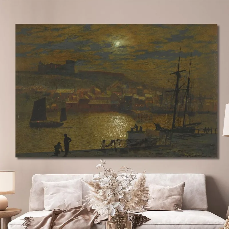 Whitby Von Scotch Head – Mondlicht Auf Dem Esk John Atkinson Grimshaw
