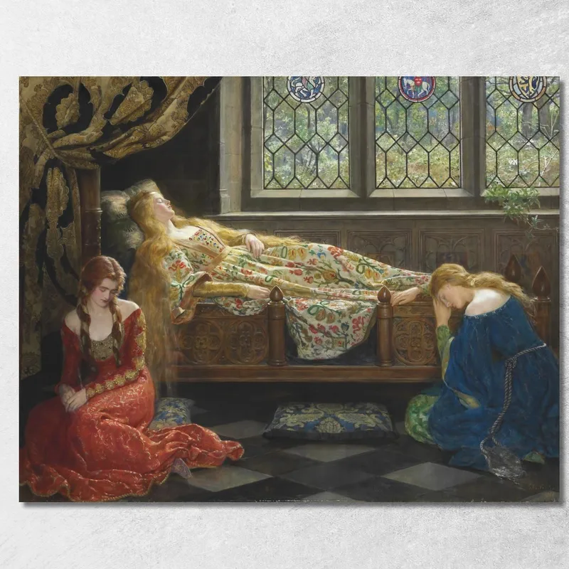 Dornröschen John Collier drucken auf leinwand