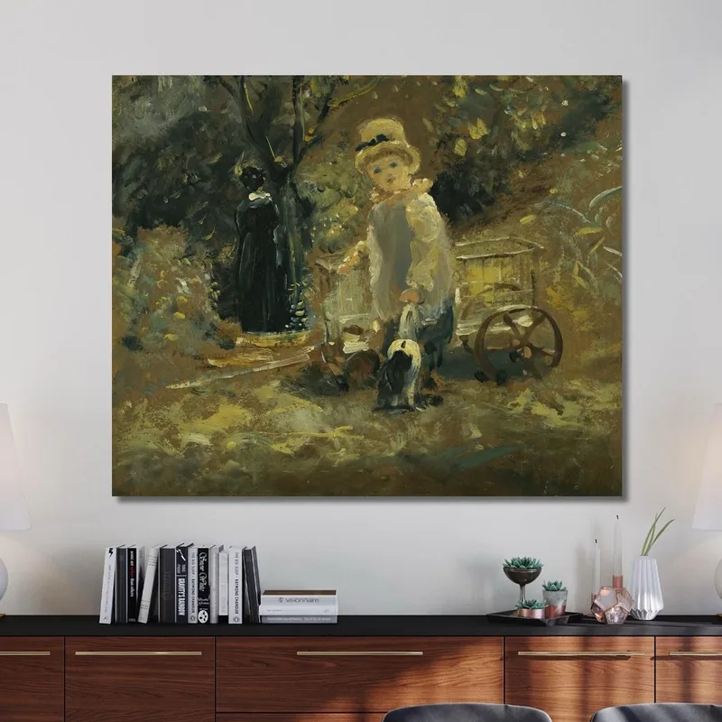Un Garçon Avec Un Chariot Jouet John Constable