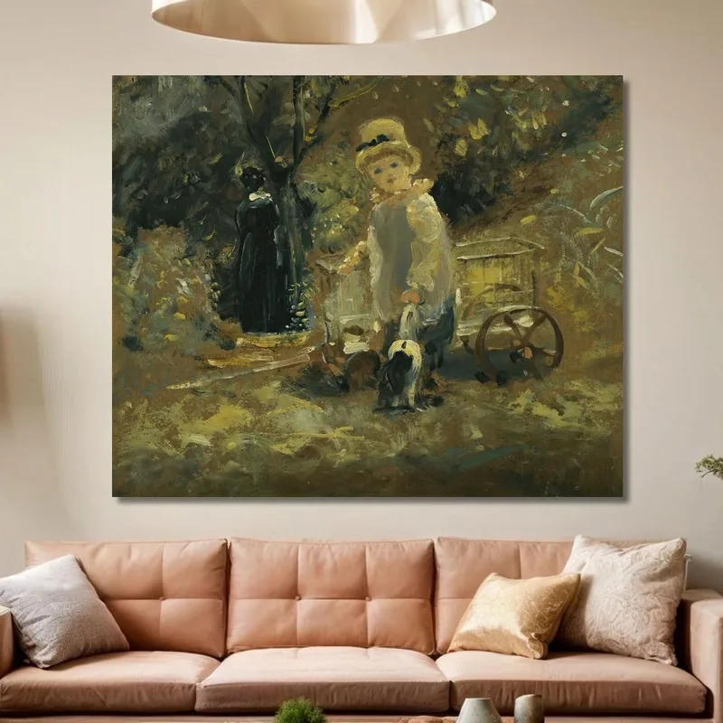 Un Garçon Avec Un Chariot Jouet John Constable
