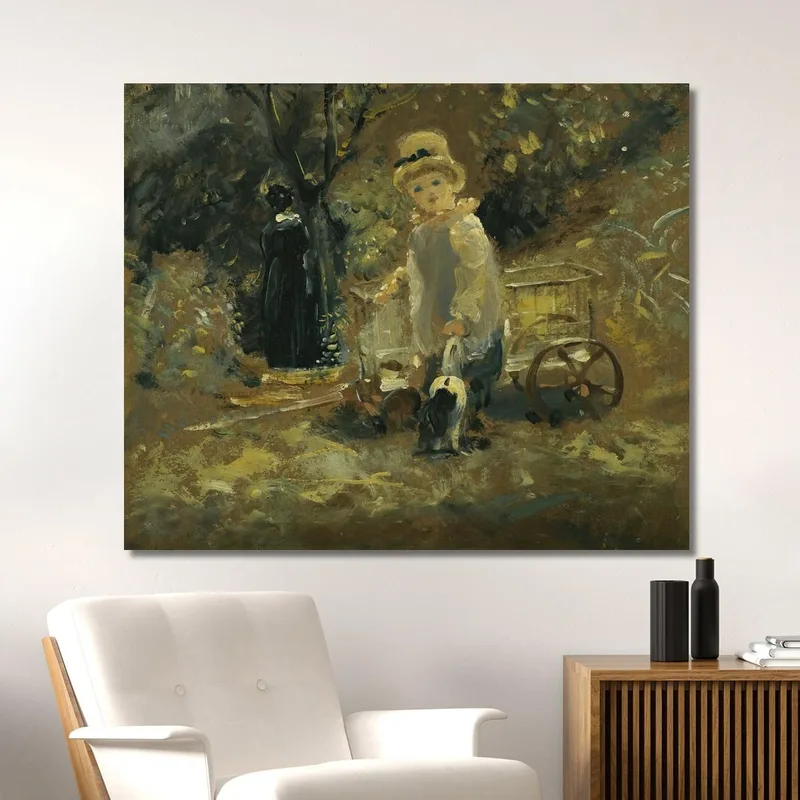 Un Garçon Avec Un Chariot Jouet John Constable