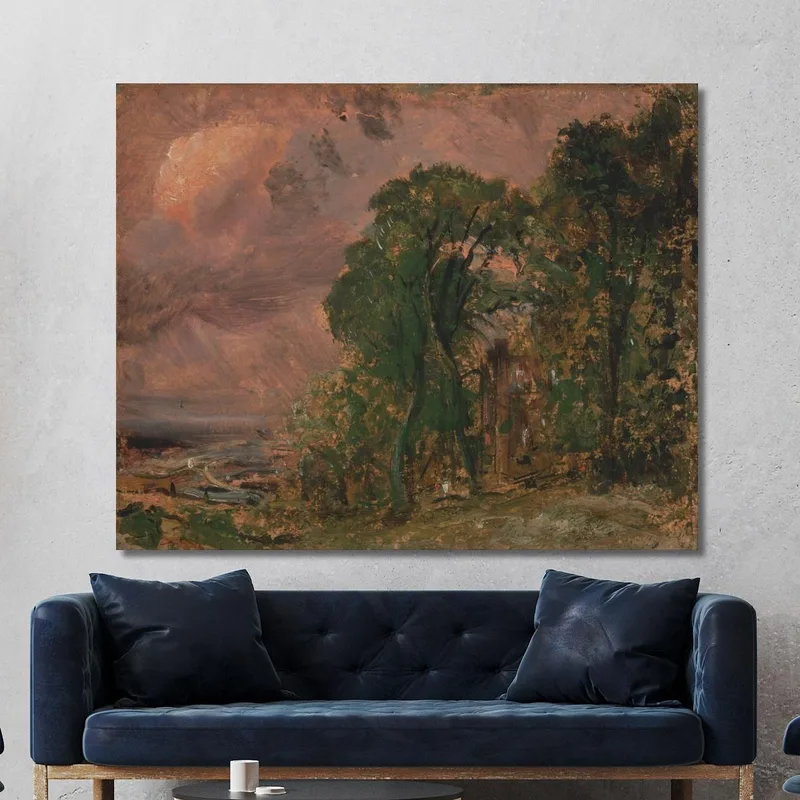 Vue De Hampstead Par Temps Orageux John Constable