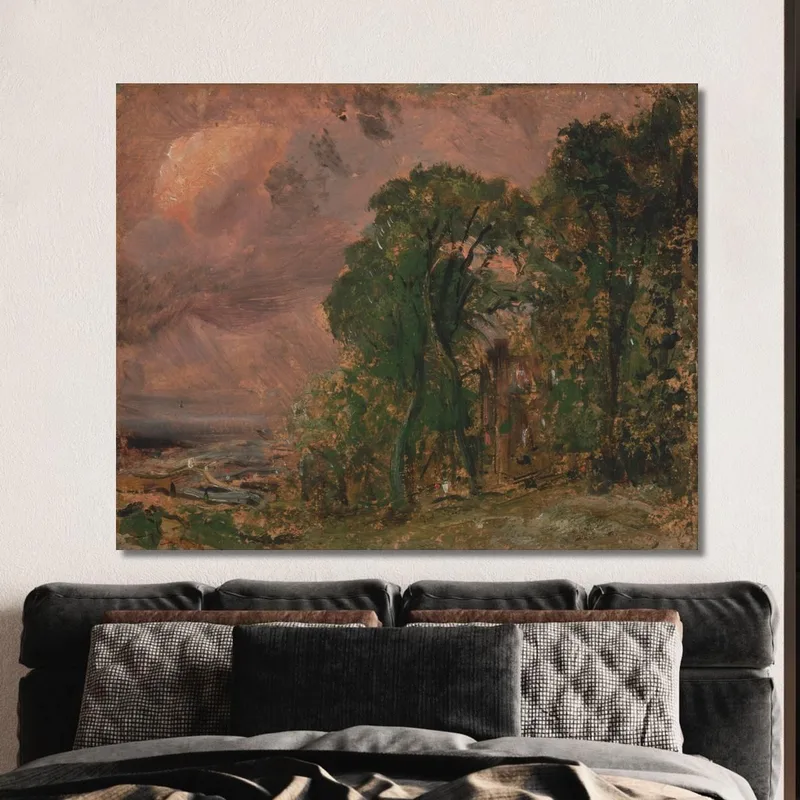 Vue De Hampstead Par Temps Orageux John Constable