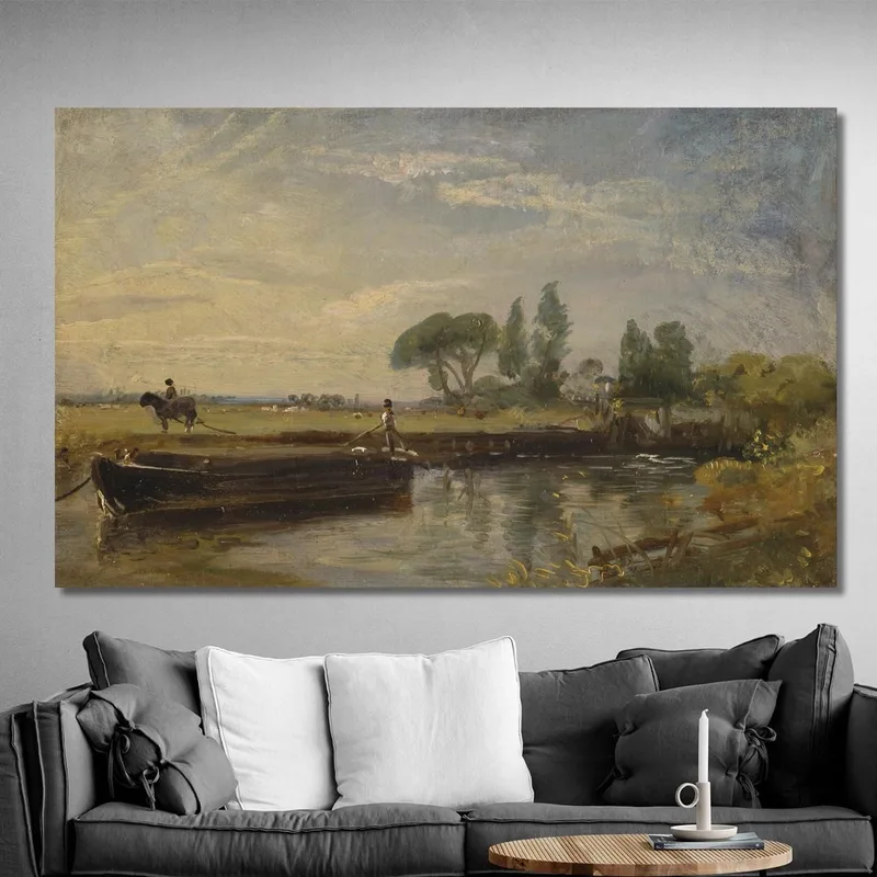 Chiatta Sotto La Chiusa Di Flatford John Constable
