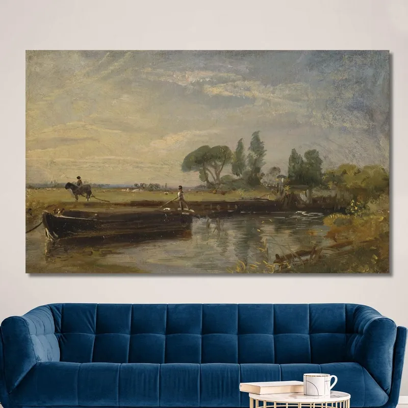 Chiatta Sotto La Chiusa Di Flatford John Constable