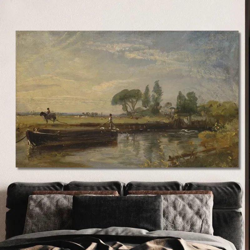 Chiatta Sotto La Chiusa Di Flatford John Constable