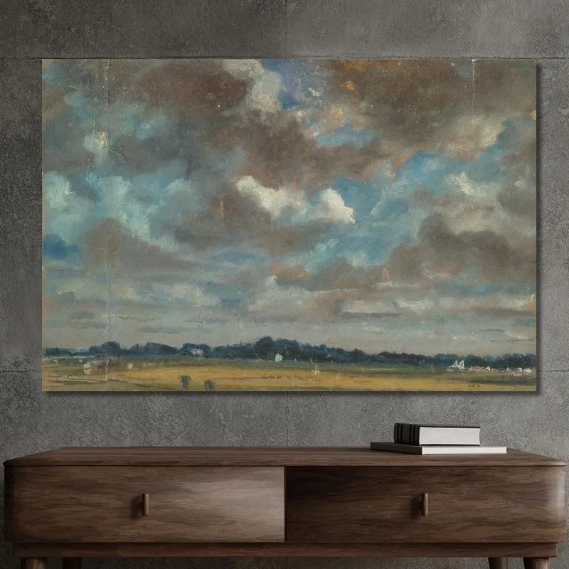 Paysage Étendu Avec Des Nuages Gris John Constable