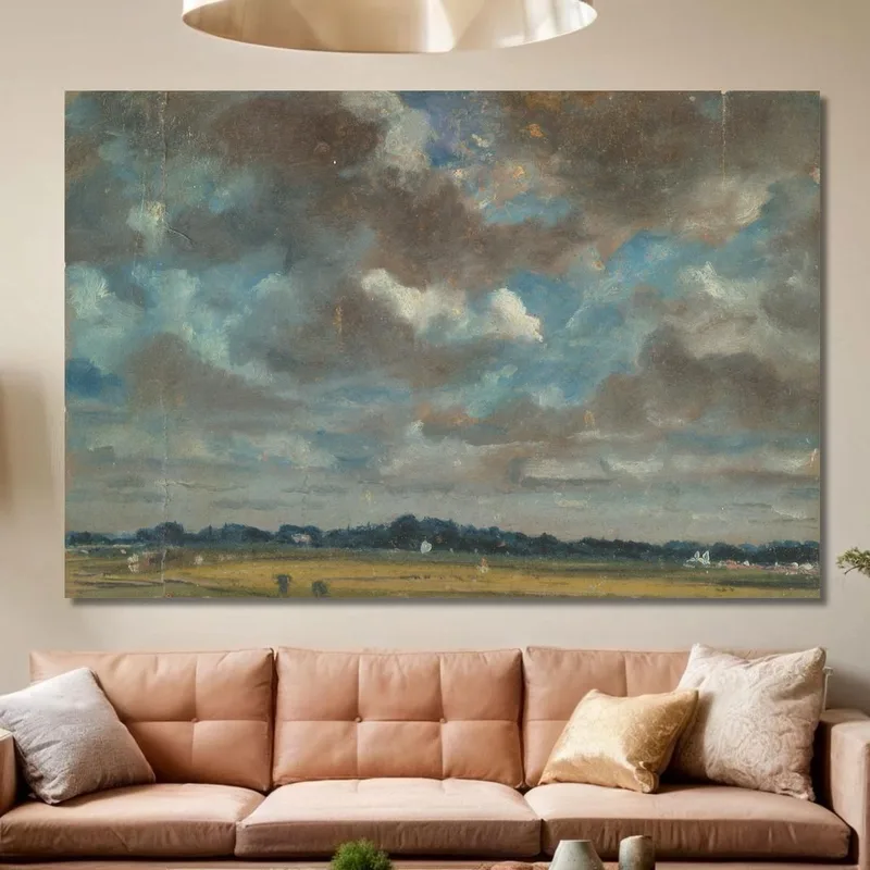 Paysage Étendu Avec Des Nuages Gris John Constable