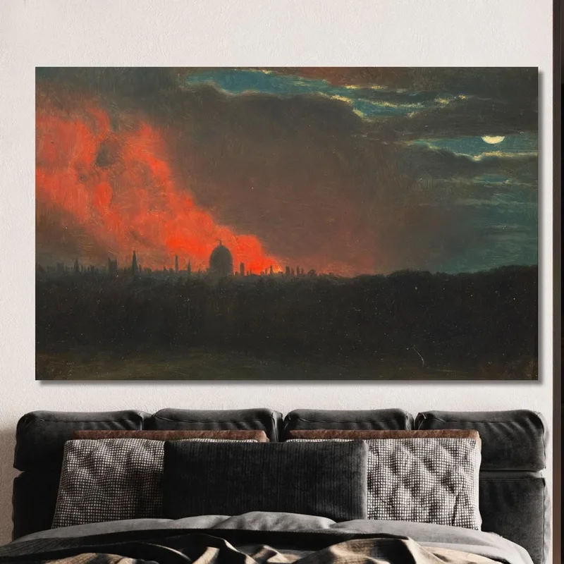 Fire In London Seen From Hampstead John Constable