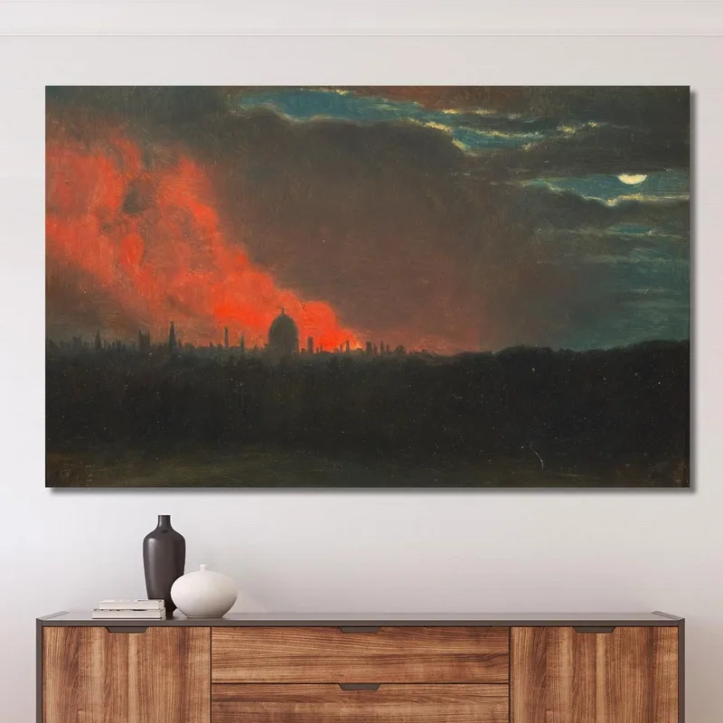 Fire In London Seen From Hampstead John Constable