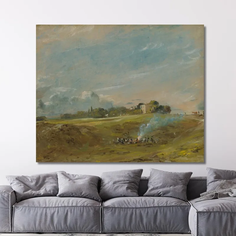Hampstead Heath With A Bonfire John Constable