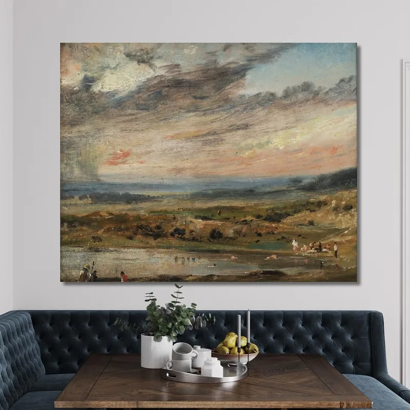 Hampstead Heath Con Stagno E Bagnanti John Constable