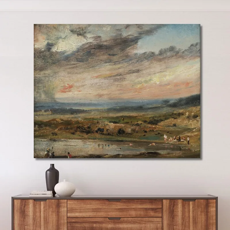 Hampstead Heath Con Stagno E Bagnanti John Constable