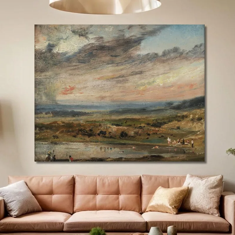 Hampstead Heath Con Stagno E Bagnanti John Constable