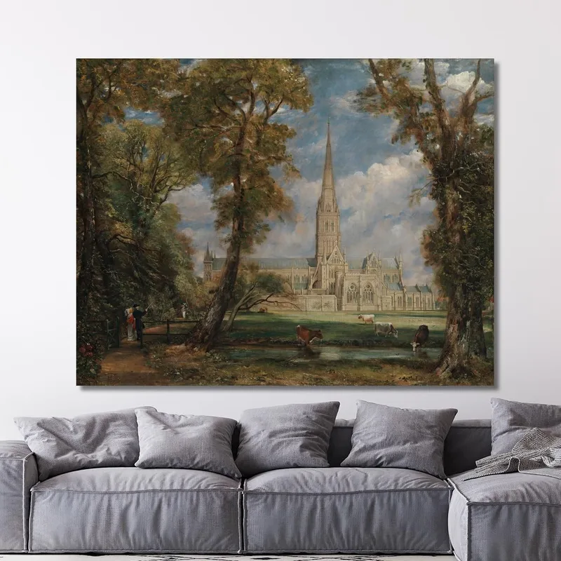 Salisbury Cathedral From The Bishop'S Grounds John Constable