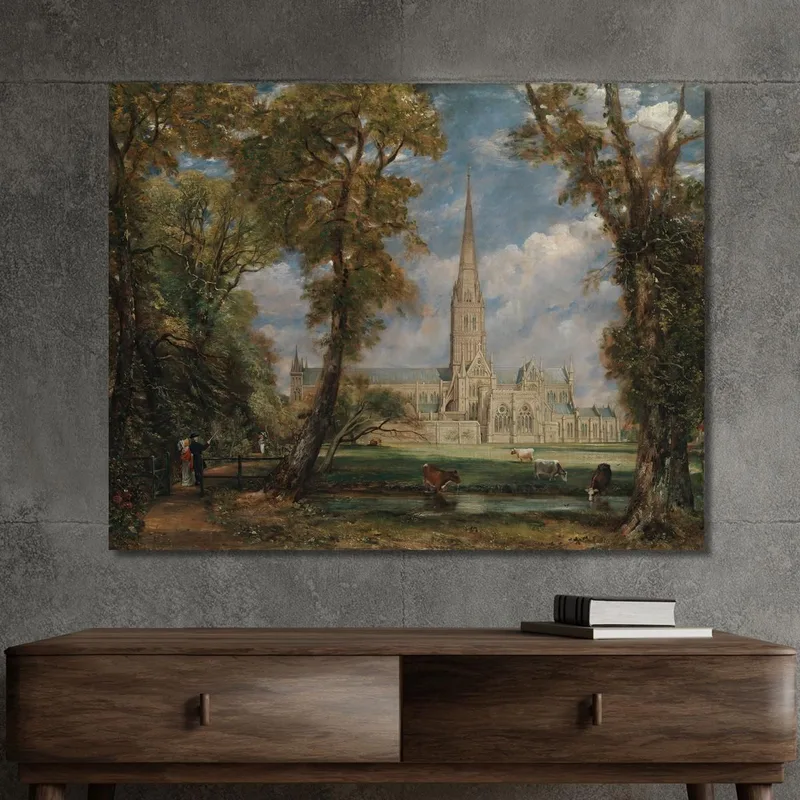 Salisbury Cathedral From The Bishop'S Grounds John Constable