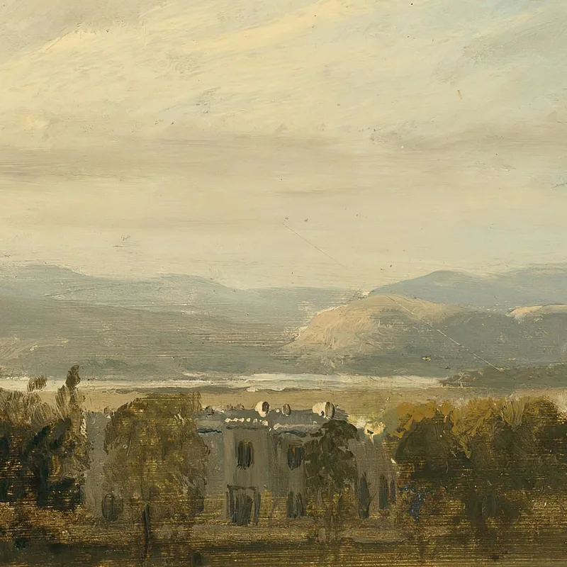 Esquisse De Leighton Hall Lancashire Avec Les Collines Du Lake District Au Loin John Constable