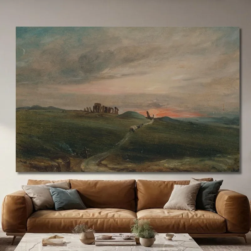 Stonehenge At Sunset John Constable