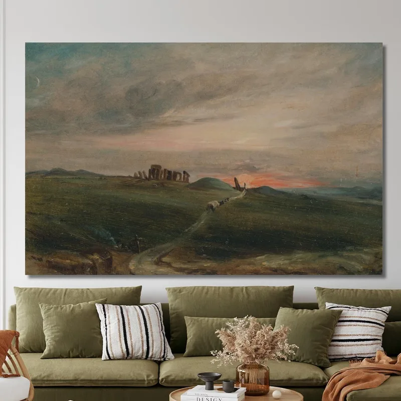 Stonehenge At Sunset John Constable