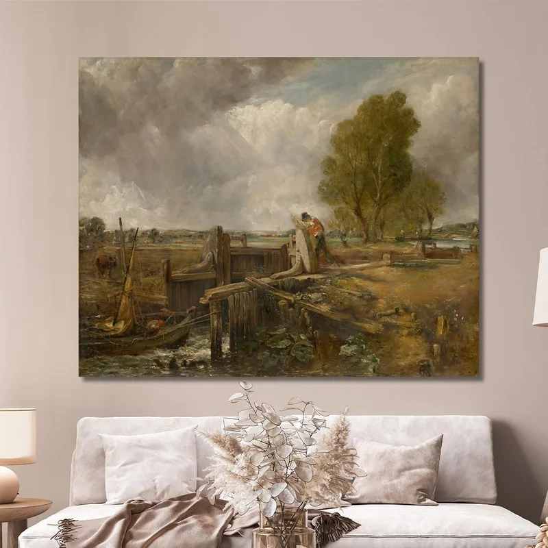 Estudio De Un Barco Pasando Por Una Esclusa John Constable