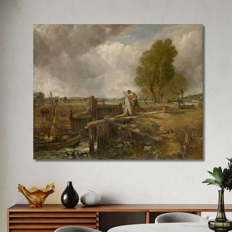 Estudio De Un Barco Pasando Por Una Esclusa John Constable
