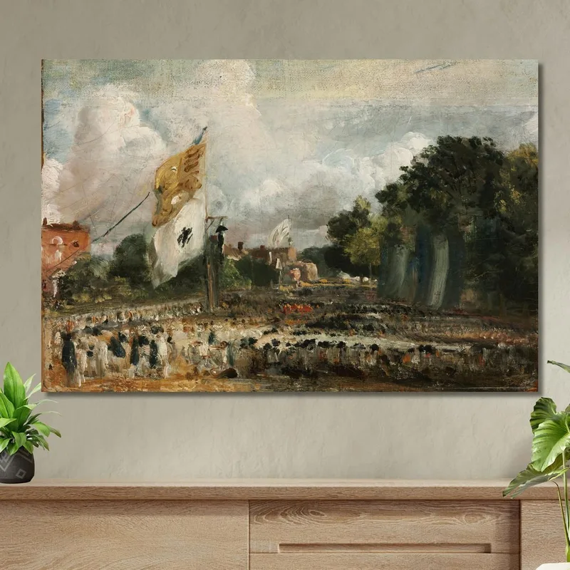 Célébration À East Bergholt De La Paix De 1814 John Constable