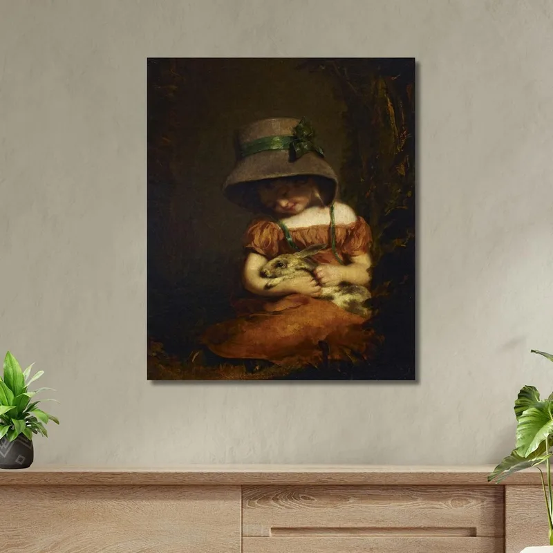 Fille Avec Un Lapin John Hoppner