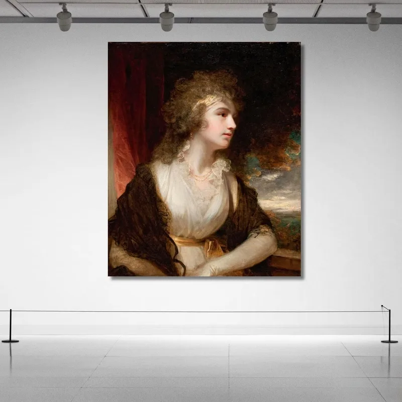 Porträt Einer Dame Möglicherweise Mrs. Charles Greeley John Hoppner