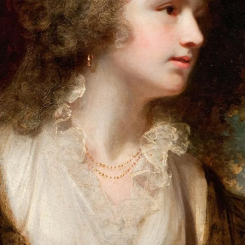 Porträt Einer Dame Möglicherweise Mrs. Charles Greeley John Hoppner