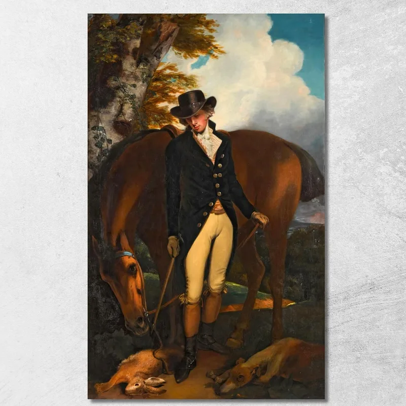 Portrait De Thomas Norton Esq. De Kingston Bowsey Sussex John Hoppner tableau impression sur toile