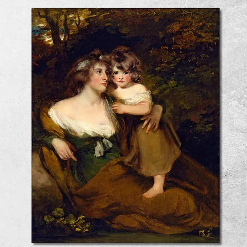 La Comtesse De Darnley Et Sa Fille Lady Elizabeth Bligh John Hoppner tableau impression sur toile