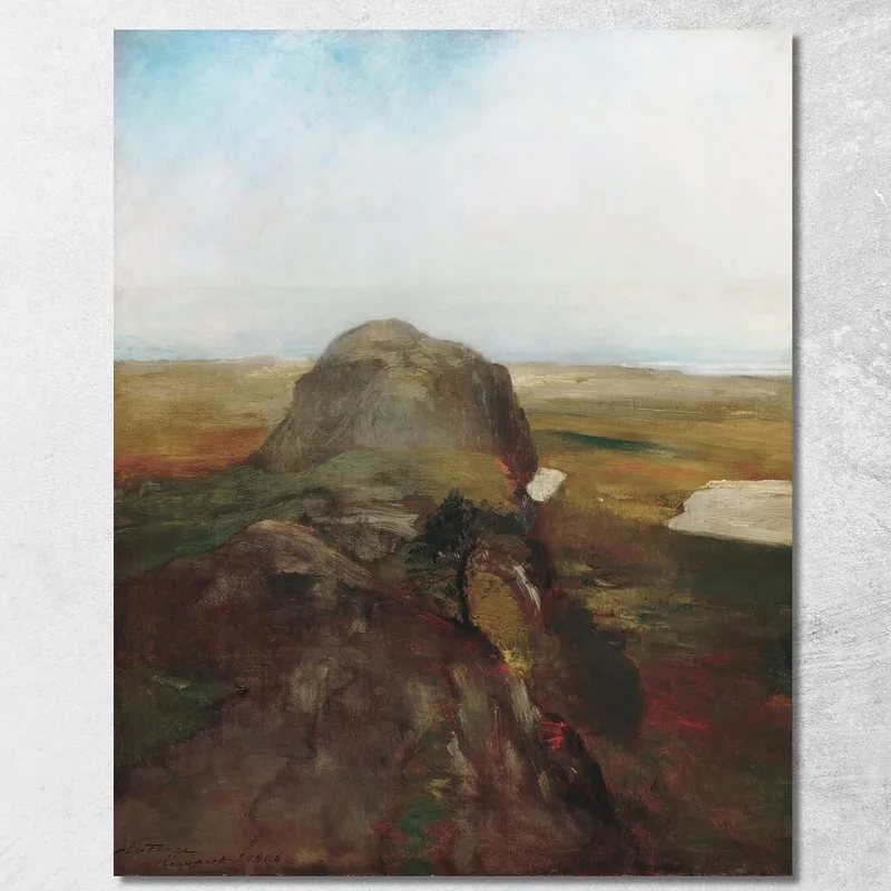 Herbststudie Mit Blick Über Hanging Rock, Newport, R.I. John La Farge drucken auf leinwand