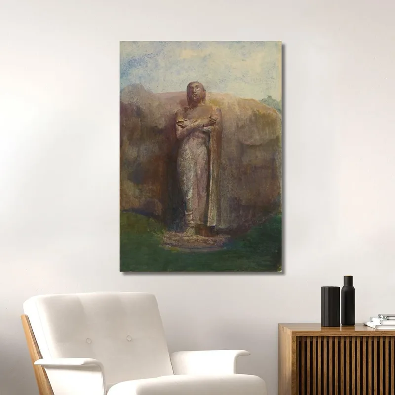 Statua Colossale Di Ananda Vicino Alla Città In Rovina Di Pollanarua Ceylon John La Farge