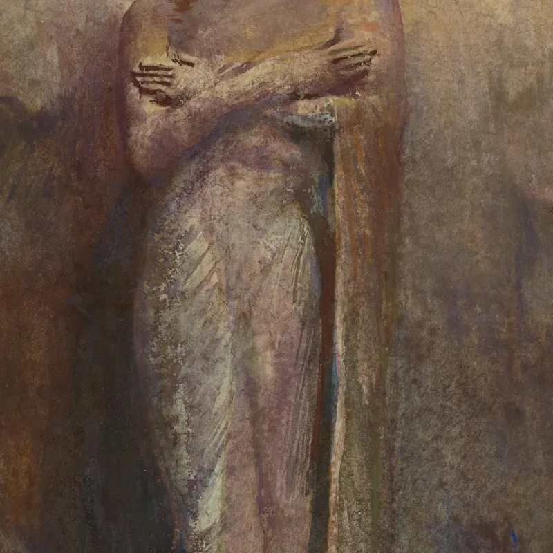 Statua Colossale Di Ananda Vicino Alla Città In Rovina Di Pollanarua Ceylon John La Farge