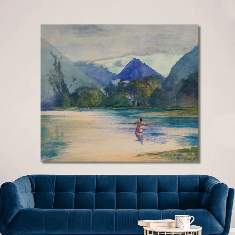 Entrée Au Mouillage De Cook Sur La Rivière Vai-Te-Piha John La Farge