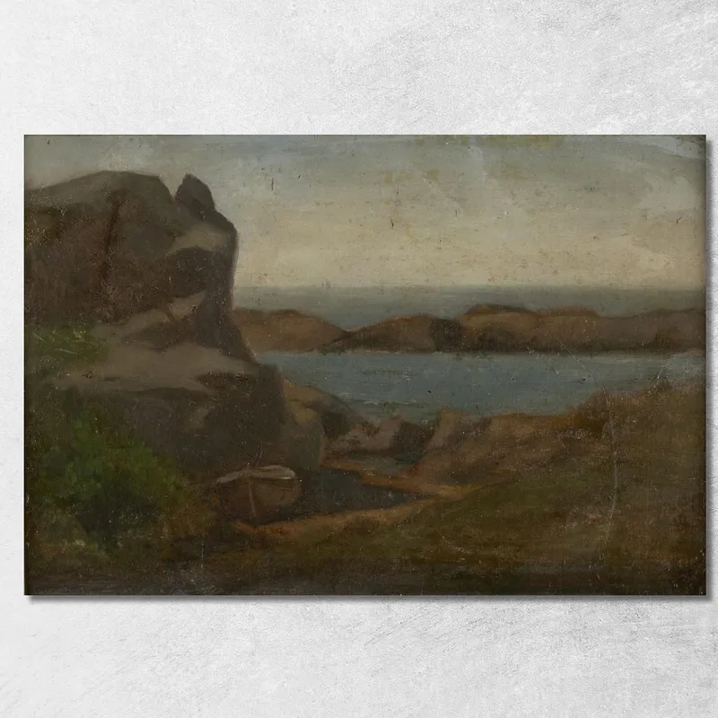 Altes Bootshaus Am Strand Von Newport John La Farge drucken auf leinwand