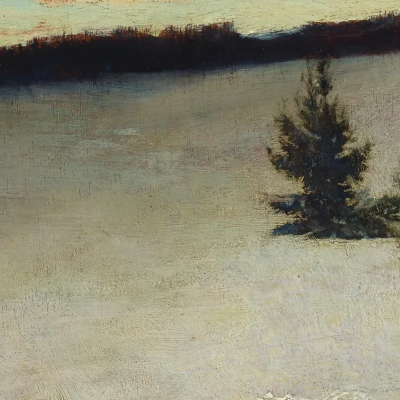 Snow Field Morning Roxbury John La Farge