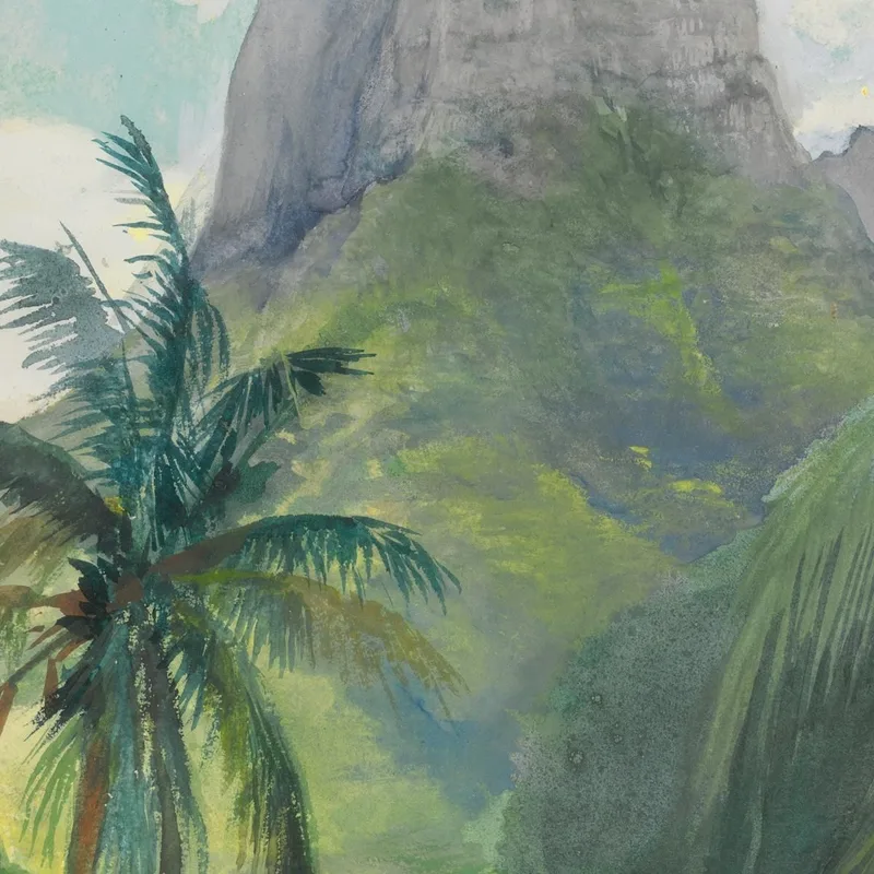 The Peak Of Maua Roa. Noon. Island Of Moorea. Society Islands. Uponohu John La Farge
