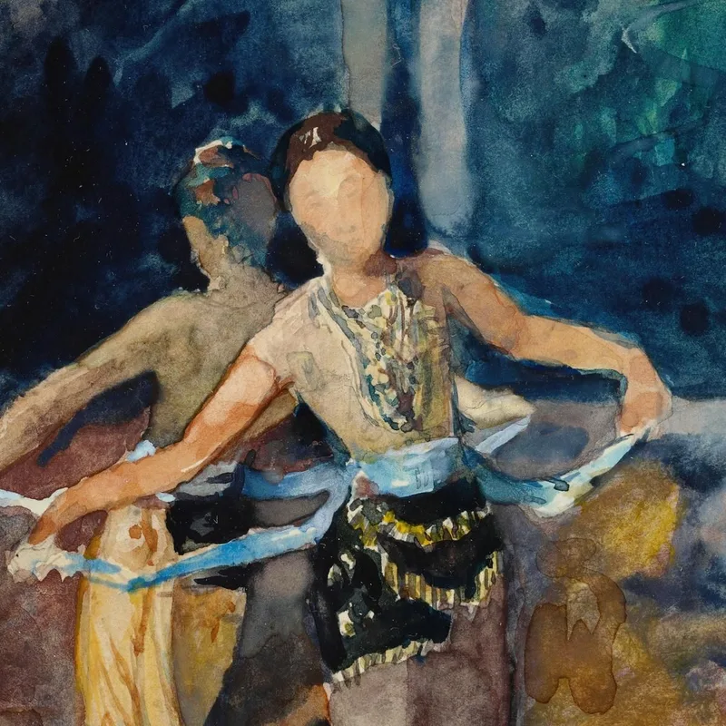Village Dancing Girls At Garoet In The Preanger Regency Java John La Farge