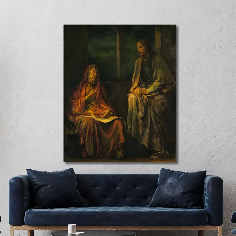 Besuch Von Nikodemus Bei Christus John La Farge