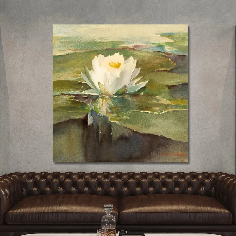 Water Lily In Sunlight John La Farge