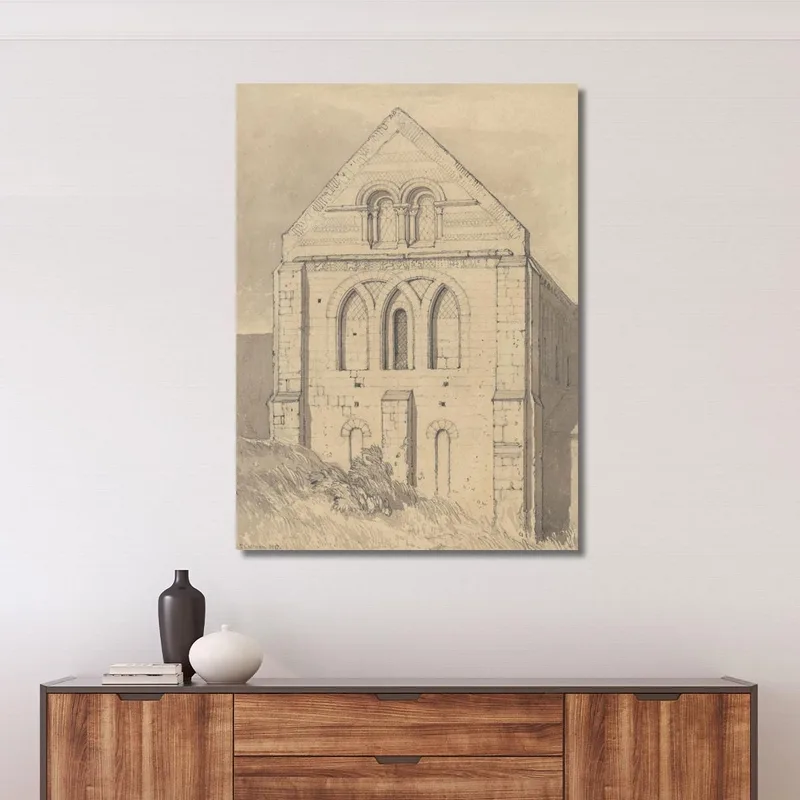 Iglesia De Graville Cerca De Le Havre Normandía: Extremo Del Transepto Norte John Sell Cotman