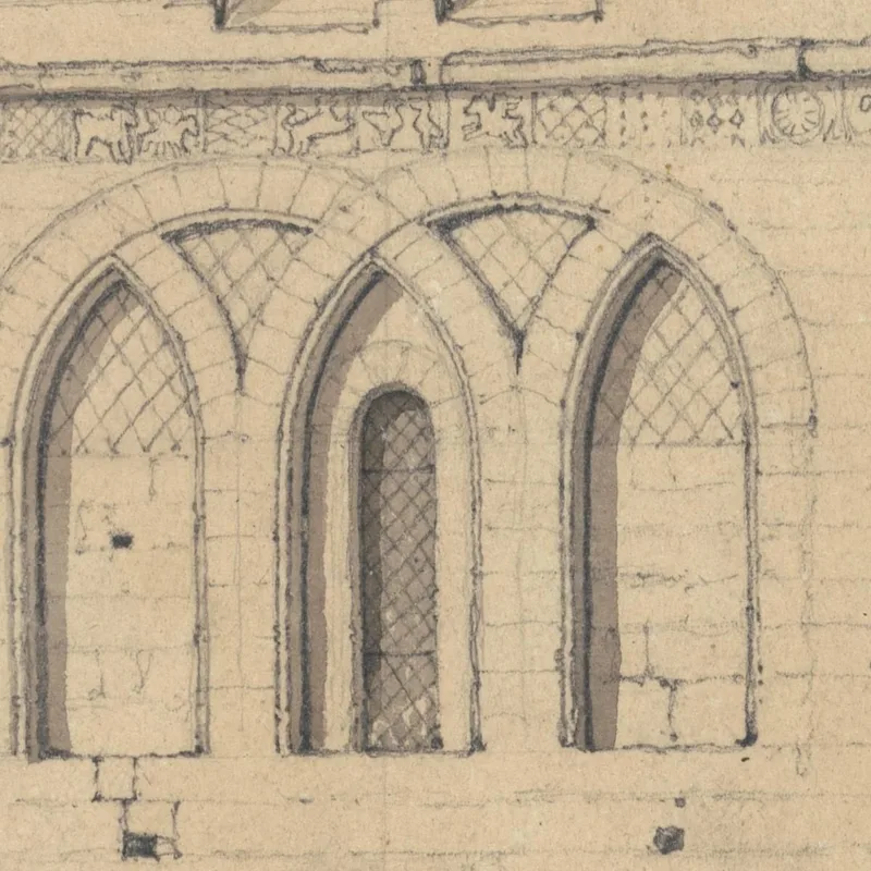 Iglesia De Graville Cerca De Le Havre Normandía: Extremo Del Transepto Norte John Sell Cotman