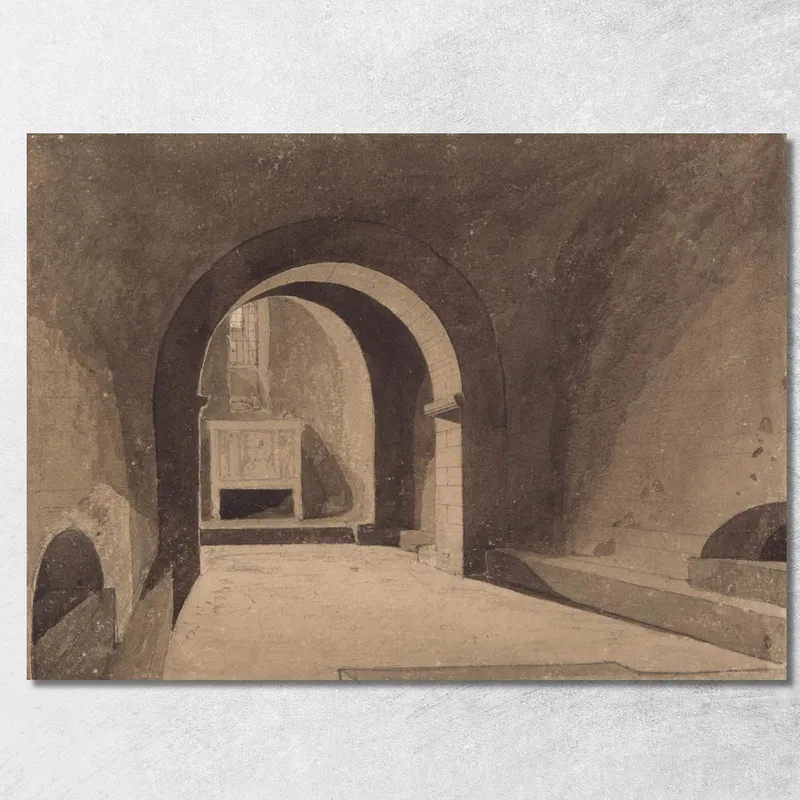 Cripta Di Saint Gervais A Rouen, Normandia John Sell Cotman quadro stampa su tela