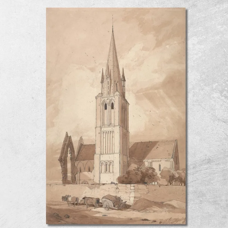 Chiesa Di Douvres, Normandia John Sell Cotman quadro stampa su tela