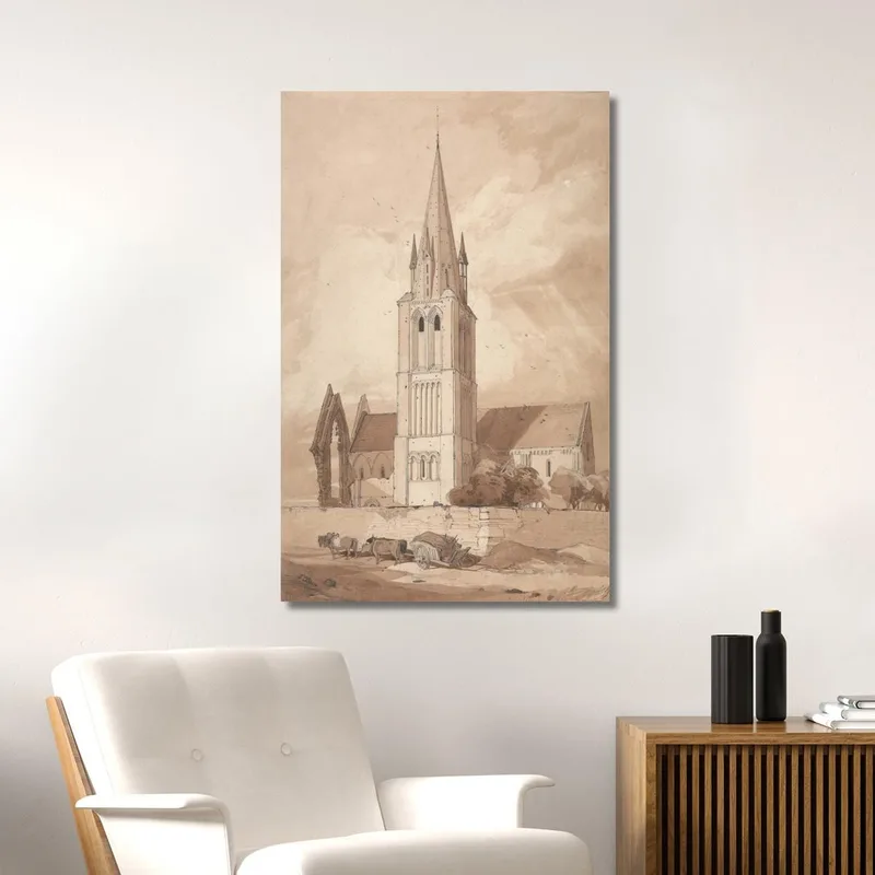Kirche Von Douvres Normandie John Sell Cotman