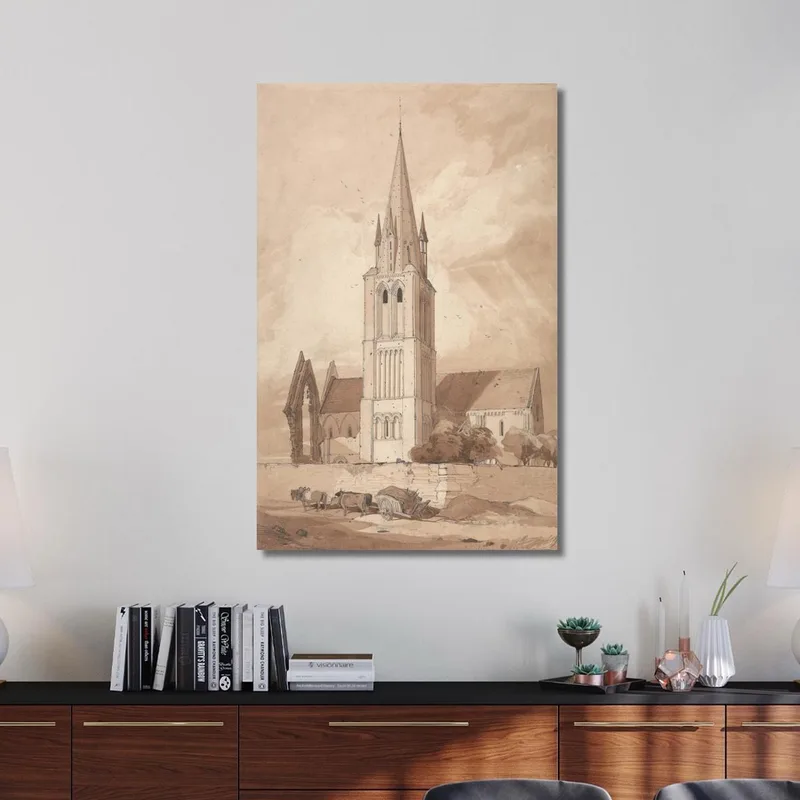 Kirche Von Douvres Normandie John Sell Cotman