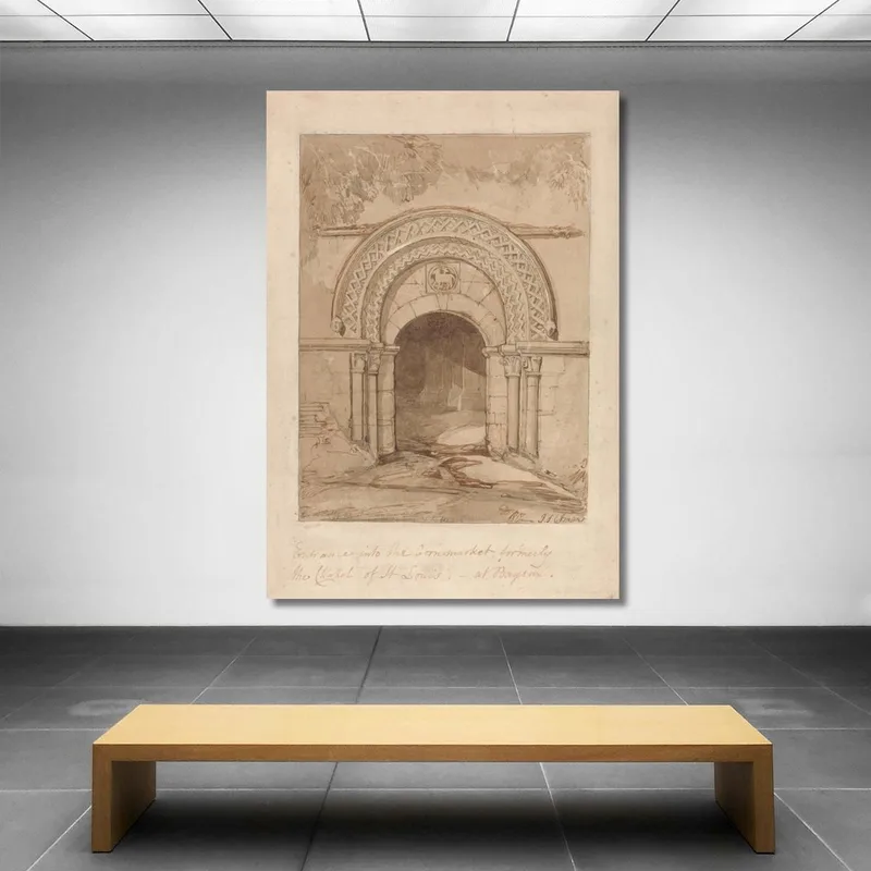 Eingang Zum Kornmarkt Ehemals Die Kapelle St. Louis In Bayeux John Sell Cotman