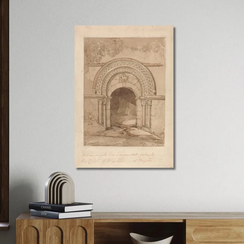 Eingang Zum Kornmarkt Ehemals Die Kapelle St. Louis In Bayeux John Sell Cotman