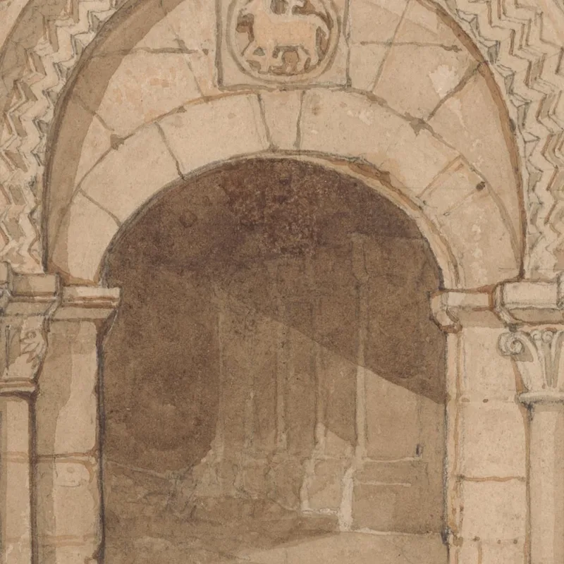 Eingang Zum Kornmarkt Ehemals Die Kapelle St. Louis In Bayeux John Sell Cotman
